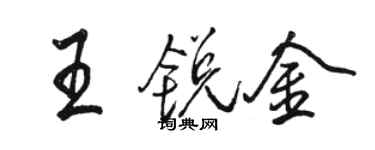 骆恒光王锐金行书个性签名怎么写