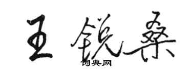 骆恒光王锐桑行书个性签名怎么写