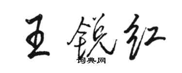 骆恒光王锐红行书个性签名怎么写