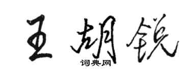 骆恒光王胡锐行书个性签名怎么写