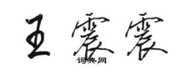 骆恒光王震震行书个性签名怎么写