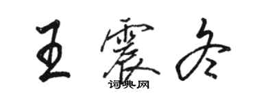 骆恒光王震冬行书个性签名怎么写