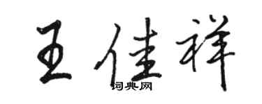 骆恒光王佳祥行书个性签名怎么写