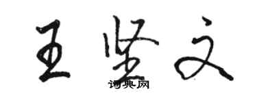 骆恒光王坚文行书个性签名怎么写