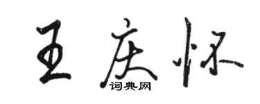 骆恒光王庆怀行书个性签名怎么写