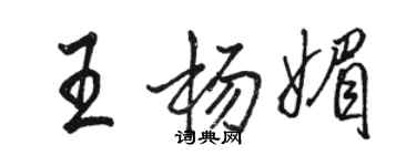 骆恒光王杨媚行书个性签名怎么写