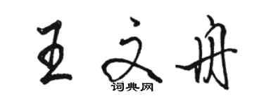 骆恒光王文舟行书个性签名怎么写