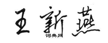 骆恒光王新燕行书个性签名怎么写