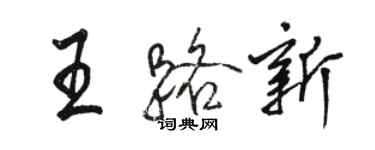 骆恒光王路新行书个性签名怎么写
