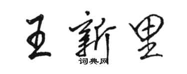 骆恒光王新里行书个性签名怎么写