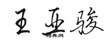 骆恒光王亚骏行书个性签名怎么写