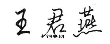 骆恒光王君燕行书个性签名怎么写