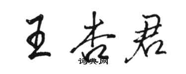 骆恒光王杏君行书个性签名怎么写