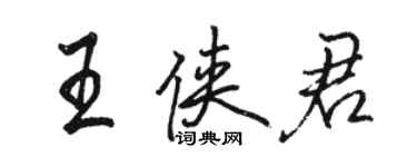 骆恒光王侠君行书个性签名怎么写