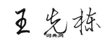 骆恒光王先栋行书个性签名怎么写