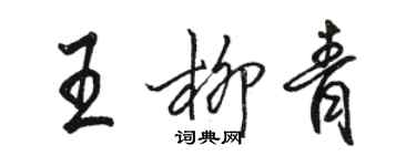 骆恒光王柳青行书个性签名怎么写