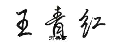骆恒光王青红行书个性签名怎么写