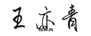 骆恒光王亦青行书个性签名怎么写