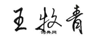 骆恒光王牧青行书个性签名怎么写