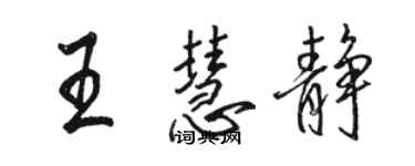 骆恒光王慧静行书个性签名怎么写