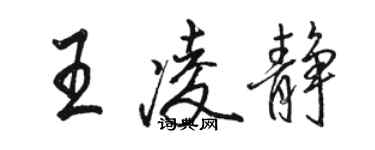 骆恒光王凌静行书个性签名怎么写