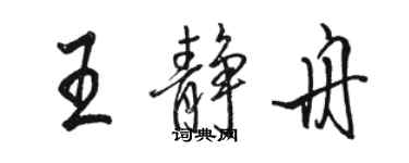 骆恒光王静舟行书个性签名怎么写