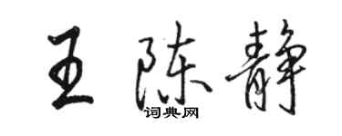 骆恒光王陈静行书个性签名怎么写