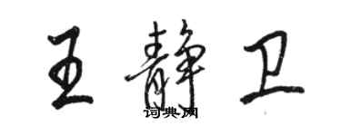 骆恒光王静卫行书个性签名怎么写