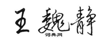 骆恒光王魏静行书个性签名怎么写