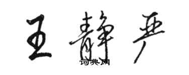 骆恒光王静严行书个性签名怎么写
