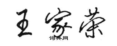 骆恒光王家荣行书个性签名怎么写