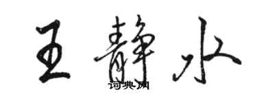 骆恒光王静水行书个性签名怎么写