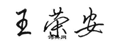骆恒光王荣安行书个性签名怎么写