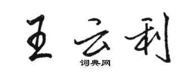 骆恒光王云利行书个性签名怎么写