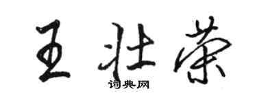 骆恒光王壮荣行书个性签名怎么写