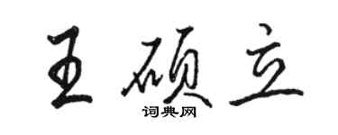 骆恒光王硕立行书个性签名怎么写