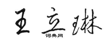 骆恒光王立琳行书个性签名怎么写