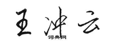 骆恒光王冲云行书个性签名怎么写