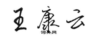 骆恒光王康云行书个性签名怎么写