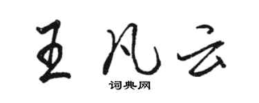 骆恒光王凡云行书个性签名怎么写