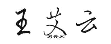 骆恒光王艾云行书个性签名怎么写