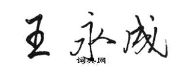 骆恒光王永成行书个性签名怎么写