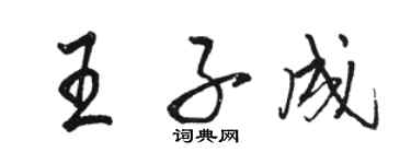 骆恒光王子成行书个性签名怎么写
