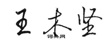 骆恒光王木坚行书个性签名怎么写