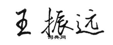 骆恒光王振远行书个性签名怎么写