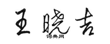 骆恒光王晓吉行书个性签名怎么写
