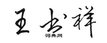 骆恒光王书祥行书个性签名怎么写