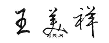 骆恒光王美祥行书个性签名怎么写