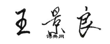骆恒光王景良行书个性签名怎么写