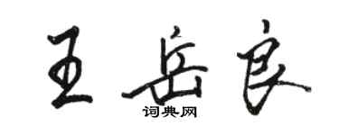 骆恒光王岳良行书个性签名怎么写